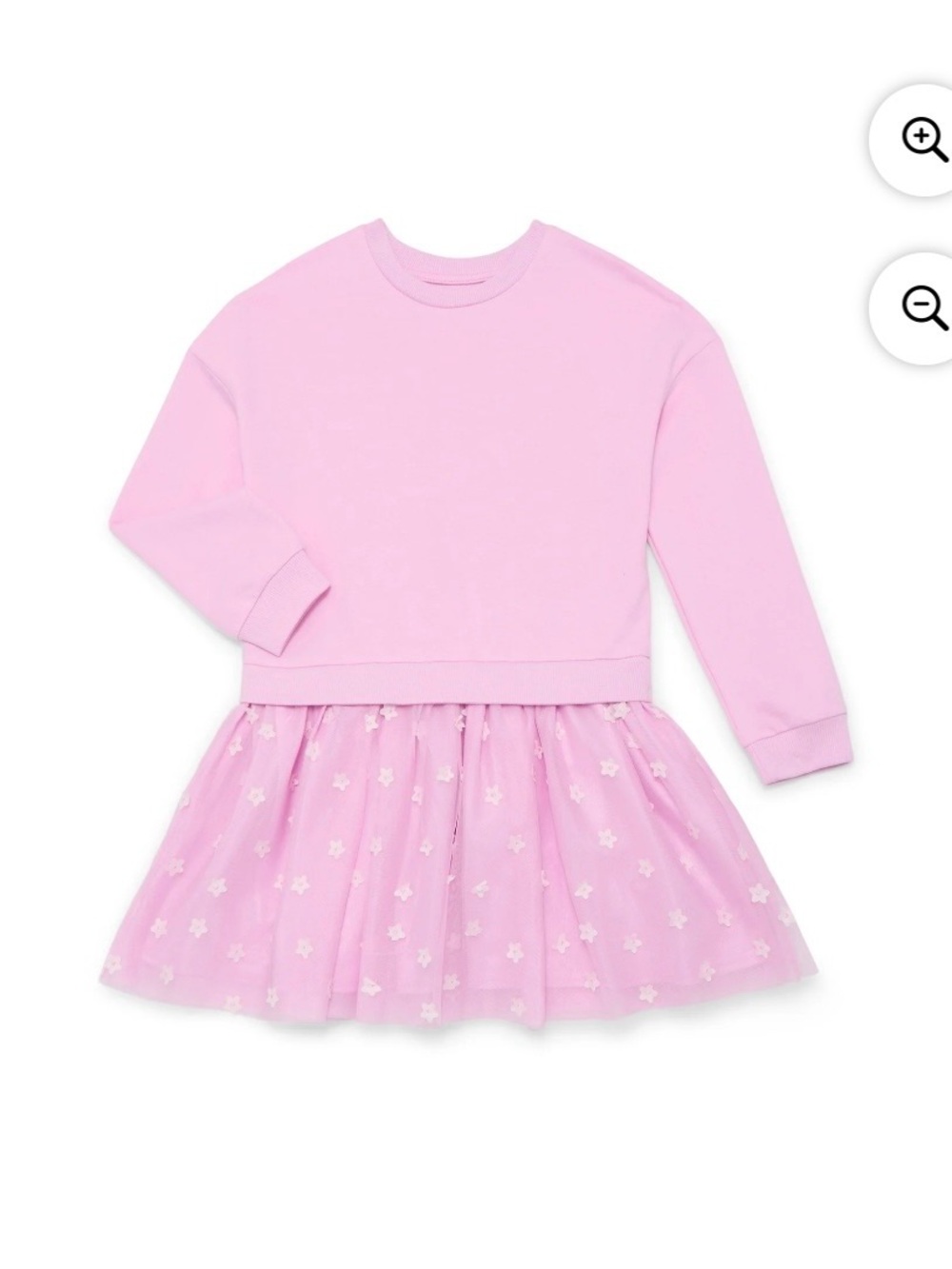 Girls Pink Sweatshirt Tulle Dress